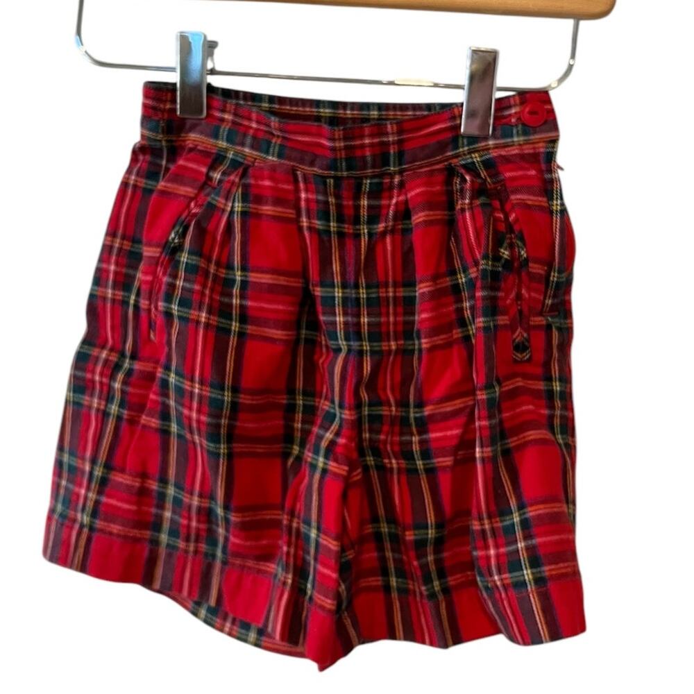 Vintage Gap Kids Holiday Tartan Plaid Shorts XS 4/5